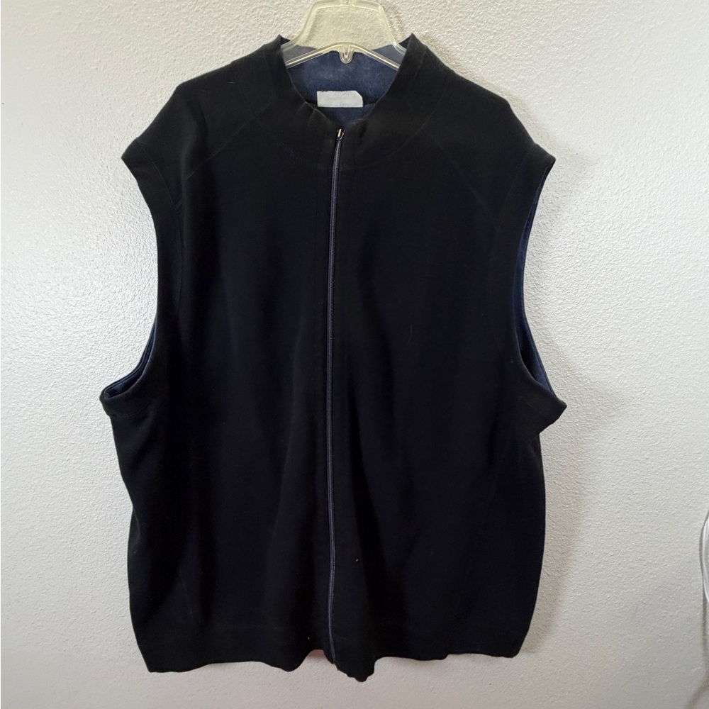 Tommy Bahama reversable Navy Sleeveless Zip-Up Vest